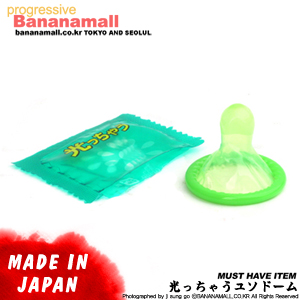 [일본 후지라텍스] 빛나는 유소즘 야광콘돔 낱개콘돔(1p) - 야광콘돔의 결정판 , 민무뉘 초박형 콘돔